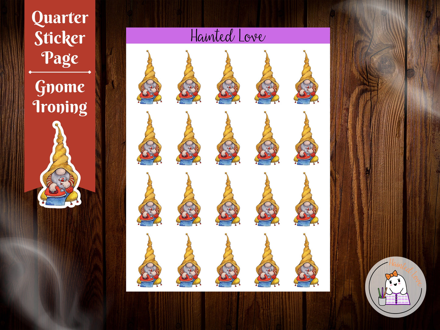 Gnome Ironing Stickers