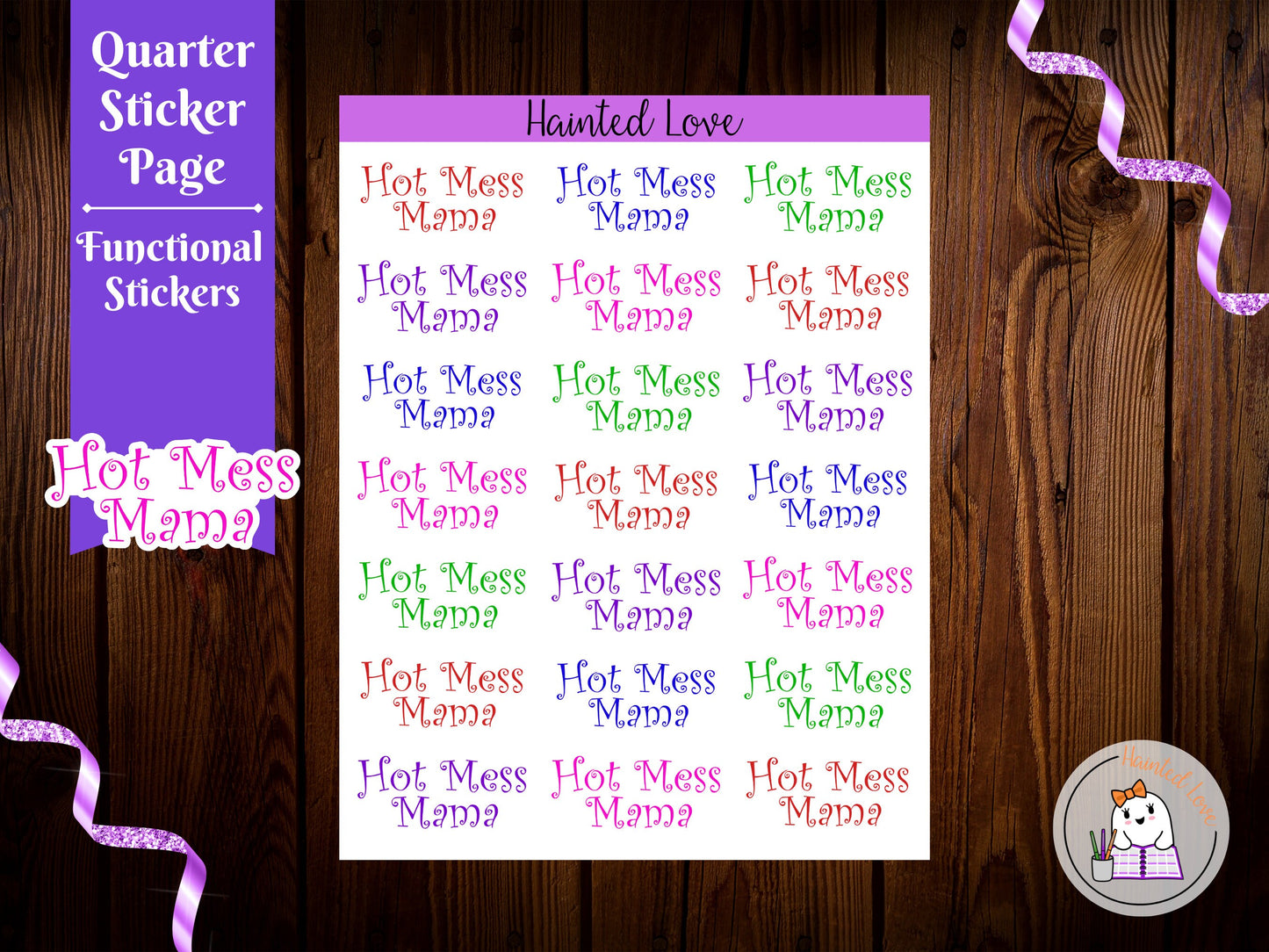 Hot Mess Stickers Colorful