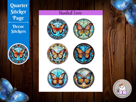 Butterfly Stained Glass Stickers