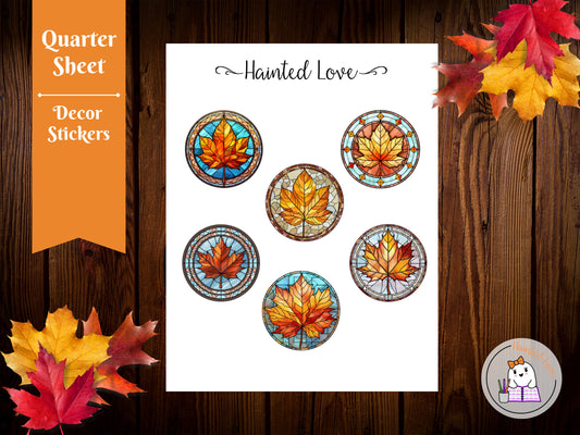 Fall Stained Glass Stickers