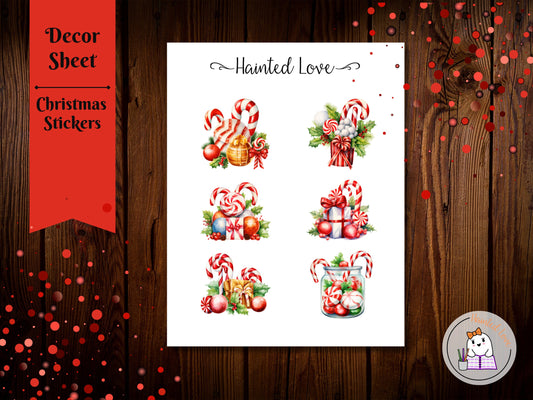 Candy Cane Stickers