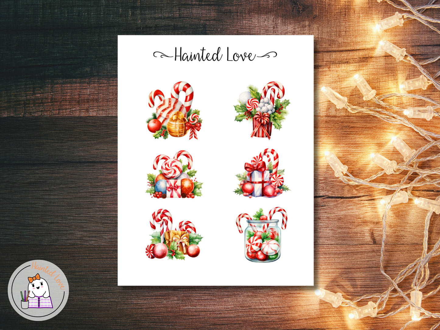 Candy Cane Stickers